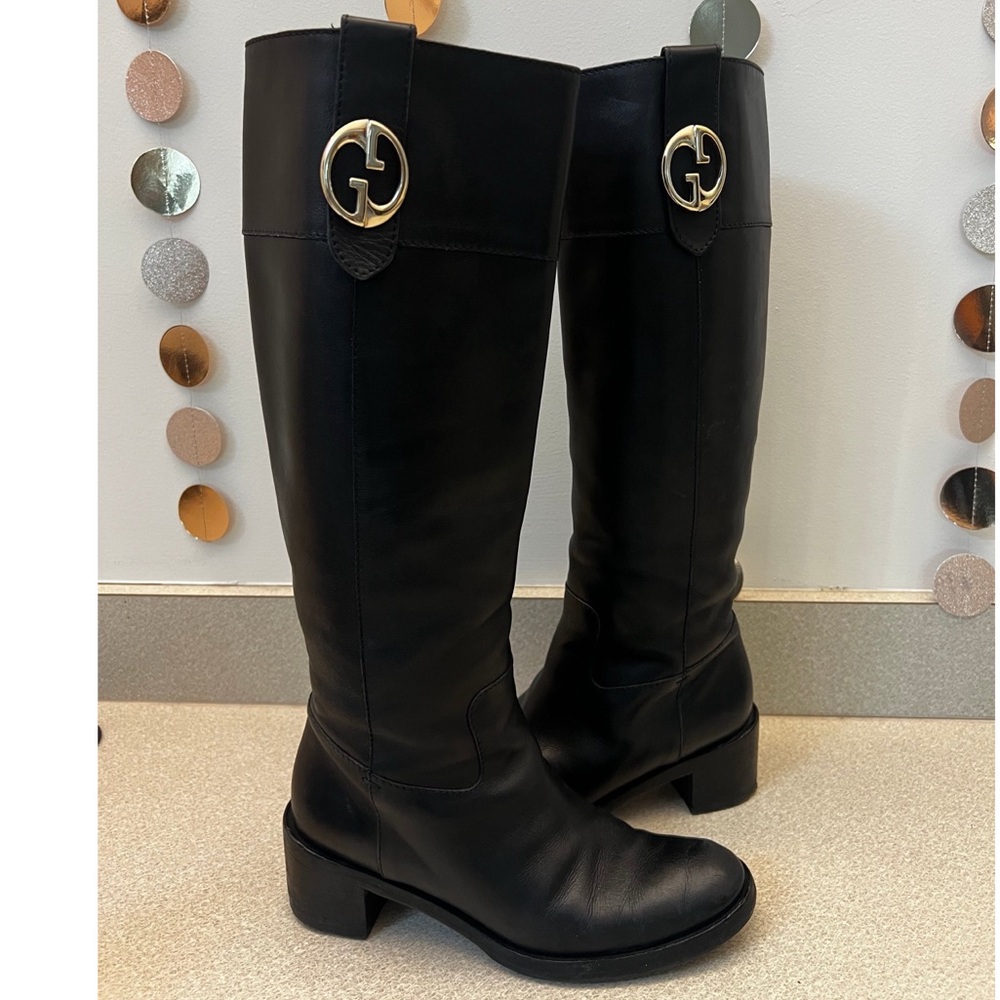 Authentic Gucci leather riding boots